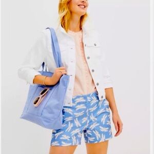 LOFT Navy dragonfly Print Women's Shorts